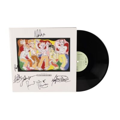 136. FRANKIE GOES TO HOLLYWOOD - Holly Johnson, Mark O'Toole, Brian Nash, Peter Gill and Paul Rutherford-Autographed Welcome to the Pleasuredome LP