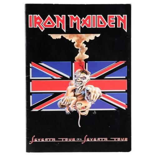 146. IRON MAIDEN - Bruce Dickinson, Steve Harris, Dave Murray, Adrian Smith, and Nicko McBrain-Autographed "Seventh Tour of A Seventh Tour" Programme