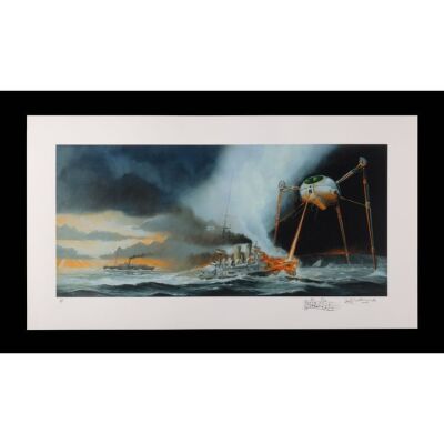 154. JEFF WAYNE'S WAR OF THE WORLDS - Jeff Wayne-Autographed "The War of The Worlds" Artist Proof Print by Michael Trim, 2005
