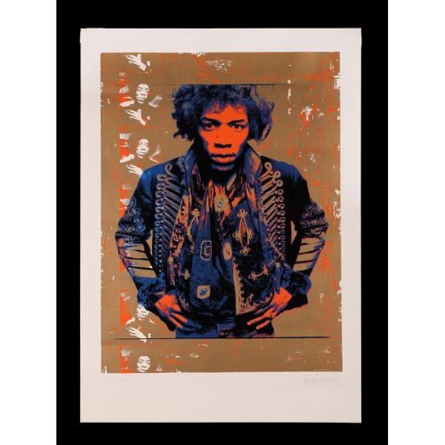 156. JIMI HENDRIX - Limited Edition 1/1 Proof Screenprint Signed and Numbered by Gered Mankowitz