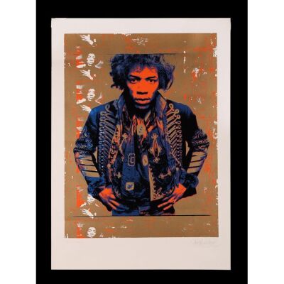 156. JIMI HENDRIX - Limited Edition 1/1 Proof Screenprint Signed and Numbered by Gered Mankowitz