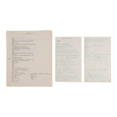 162. JIMI HENDRIX - The Patricia "Trixie" Sullivan Collection: Handwritten and Hand-Annotated Typed "Are You Experienced" Album Lyrics