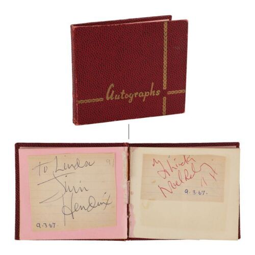 166. JIMI HENDRIX - Jimi Hendrix, Noel Redding, Tina Turner and Others Autographed Notebook