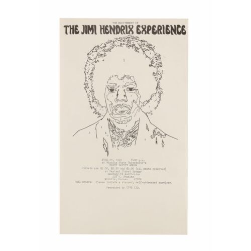 168. JIMI HENDRIX - Jimi Hendrix Experience Henry Levitt Arena 1969 Concert Poster