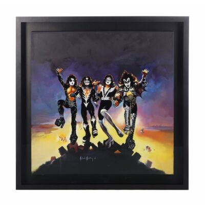 182. KISS - Destroyer Album Cover Artwork Recreation Oil Painting by Ken Kelly, 2021