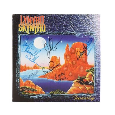 196. LYNYRD SKYNYRD - Lynyrd Skynyrd-Autographed "Twenty" Promotional Album Flat