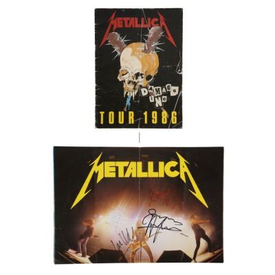 205. METALLICA - Cliff Burton, James Hetfield, Lars Ulrich and Kirk Hammett-Autographed 1986 Damage Inc. Tour Programme