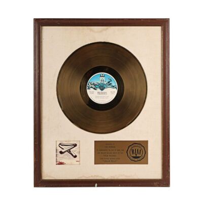 224. MIKE OLDFIELD - Tubular Bells Gold Disc Award Autographed by Tom Newman