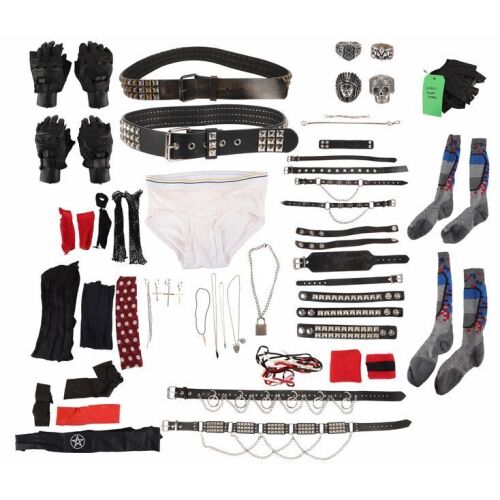 233. MOTLEY CRUE - Collection of Nikki Sixx's (Douglas Booth) Costume Accessories