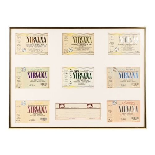 248. NIRVANA - Collection of Nine Cancelled 1994 UK Tour Concert Tickets