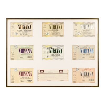 248. NIRVANA - Collection of Nine Cancelled 1994 UK Tour Concert Tickets