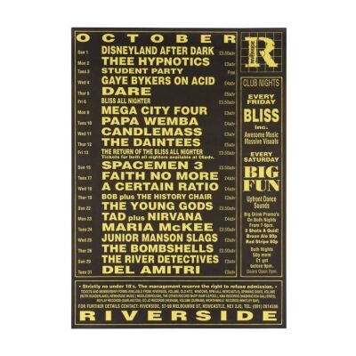 249. NIRVANA - Newcastle 1989 Concert Poster - First Ever UK Performance