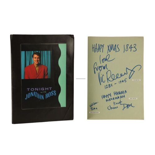 250. VARIOUS ARTISTS - Tonight With Jonathan Ross Guest Book, Autographed by Nirvana and 50+ Music and Film Stars, 1991-1992