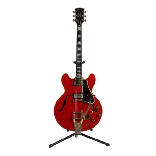 252. OASIS - Noel Gallagher's 1960 Cherry Red Gibson ES-355 Guitar - Damaged by Liam Gallagher The Night Oasis Broke Up