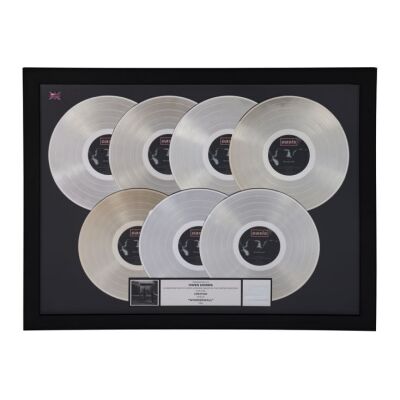 291. OASIS - Wonderwall Seven Platinum Disc Award Presented to Owen Morris