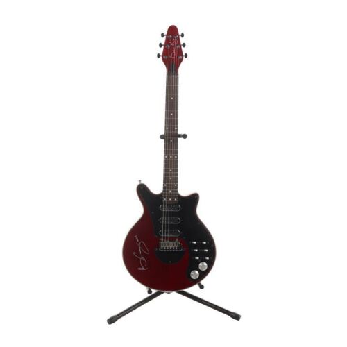 340. QUEEN - Brian May-Autographed Limited Edition BMG Antique Cherry Guitar