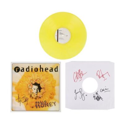 346. RADIOHEAD - Thom Yorke, Jonny Greenwood, Colin Greenwood, Philip Selway and Ed O'Brien-Autographed Pablo Honey LP