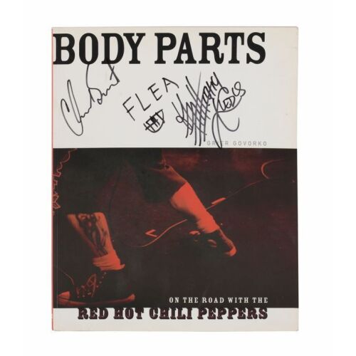 349. RED HOT CHILI PEPPERS - Anthony Kiedis, Flea and Chad Smith-Autographed Body Parts: On the Road with the Red Hot Chili Peppers Book