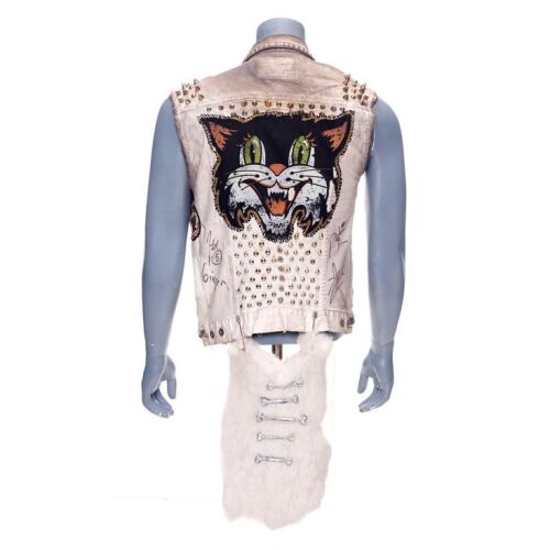 352. ROB ZOMBIE - Matthew "Piggy D." Montgomery's Rob Zombie Band-Autographed Black Cat Vest