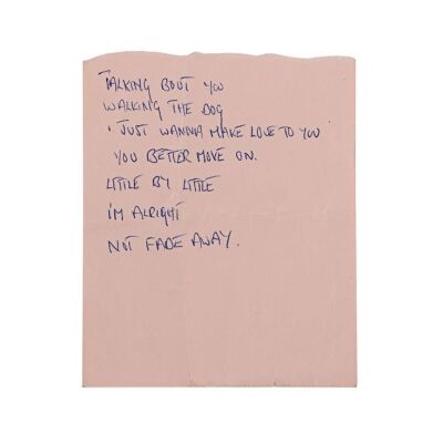 355. THE ROLLING STONES: MICK JAGGER - Mick Jagger Handwritten 1965 Concert Setlist