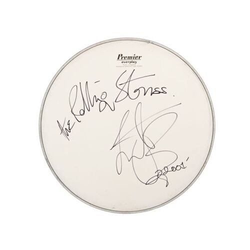363. THE ROLLING STONES - Charlie Watts Autographed Drumhead