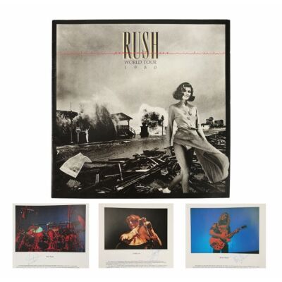 366. RUSH - Neil Peart, Geddy Lee and Alex Lifeson-Autographed Rush World Tour 1980 Tour Programme