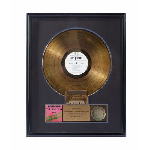 368. SID VICIOUS - Never Mind the Bollocks, Here's the Sex Pistols Gold Disc Award Presented to Sid Vicious