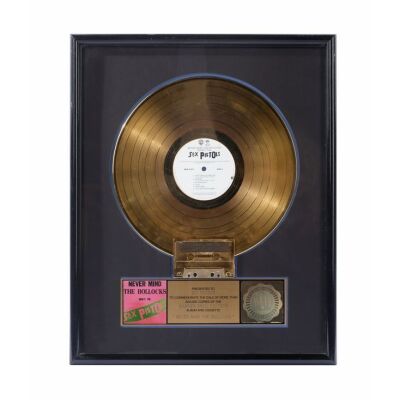 368. SID VICIOUS - Never Mind the Bollocks, Here's the Sex Pistols Gold Disc Award Presented to Sid Vicious