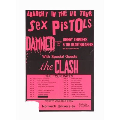 369. SEX PISTOLS - Anarchy in the UK Tour Norwich University Concert Poster