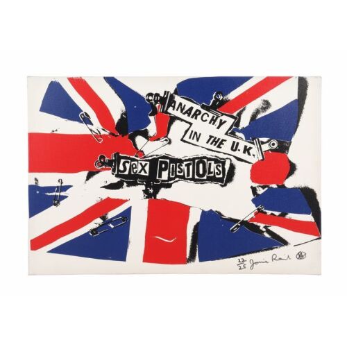 372. SEX PISTOLS - Anarchy In The U.K. Limited Edition Canvas Print Signed by Jamie Reid, 2008