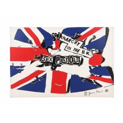 372. SEX PISTOLS - Anarchy In The U.K. Limited Edition Canvas Print Signed by Jamie Reid, 2008