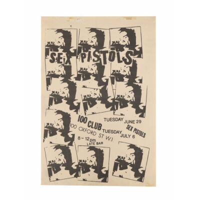373. SEX PISTOLS - 100 Club Oxford Street 1976 Concert Flyer