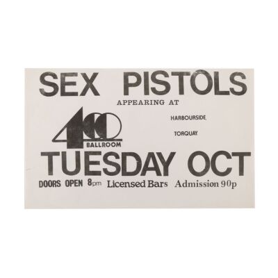 377. SEX PISTOLS - 400 Ballroom Torquay Concert Handbill