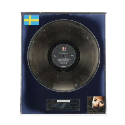 388. SINEAD O'CONNOR - Sinead O'Connor and John Maybury-Autographed "I Don't Want What I Haven't Got" Silver Disc Award