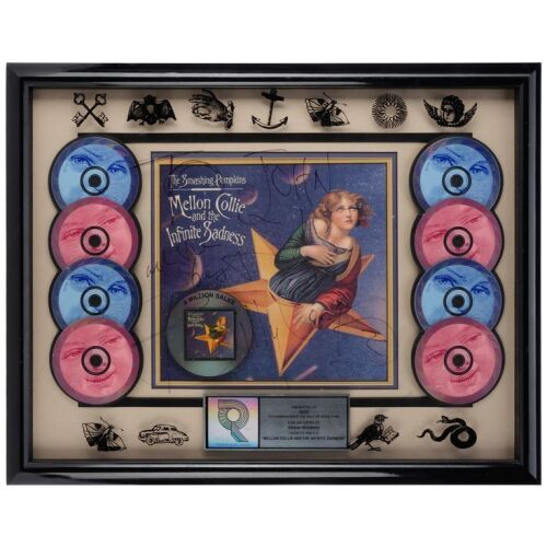 397. THE SMASHING PUMPKINS - Billy Corgan-Autographed "Mellon Collie and The Infinite Sadness" 8 x Platinum Award Display