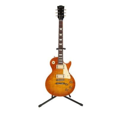 405. THE STONE ROSES - John Squire's Photo-Matched Stage-Used and Autographed Gibson Les Paul Sunburst Guitar