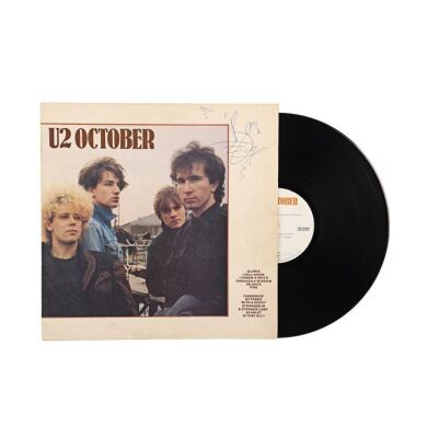 415. U2 - Bono and The Edge-Autographed October Vinyl