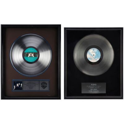 418. VAN HALEN - OU812 Platinum Award Display and "Van Halen" Award Display Presented to John Lassman and KQRS