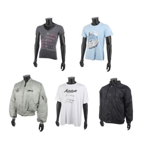 423. VARIOUS ARTISTS - Queen, The Rolling Stones, and Dire Straits Tour T-shirts, Jackets and a Jim Marshall-Autographed T-shirt