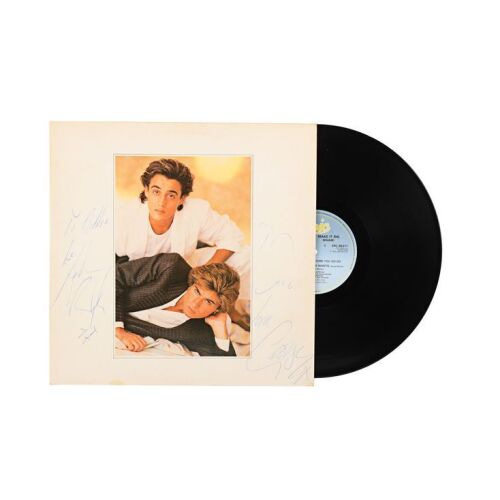 424. WHAM - George Michael and Andrew Ridgeley-Autographed Make It Big Vinyl Album
