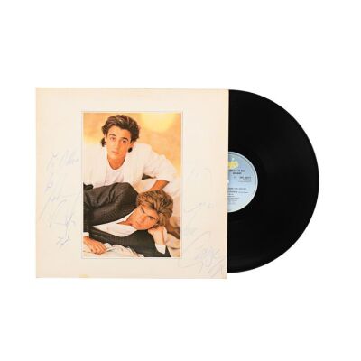424. WHAM - George Michael and Andrew Ridgeley-Autographed Make It Big Vinyl Album