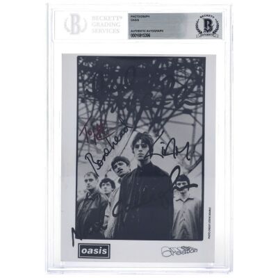 478. Noel Gallagher, Liam Gallagher, Bonehead, Paul "Guigsy" McGuigan and Tony McCarroll-Autographed Photograph ### OASIS