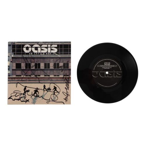 517. Noel Gallagher, Liam Gallagher, Gem Archer, Andy Bell and Alan White-Autographed "Go Let It Out" Vinyl ### OASIS