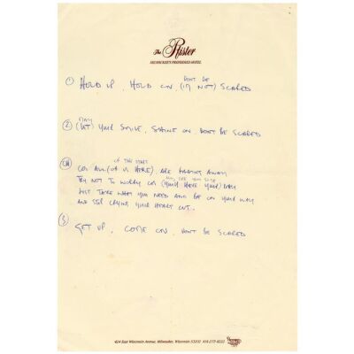 524. Noel Gallagher Handwritten "Stop Crying Your Heart Out" Lyrics ### OASIS