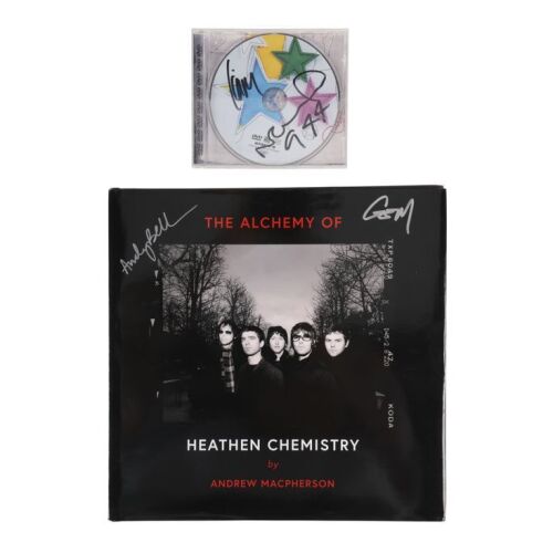 530. Songbird DVD Autographed by Noel and Liam Gallagher and The Alchemy Of Heathen Chemistry Book Autographed by Andy Bell and Gem Archer ### OASIS