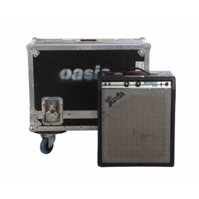 547. Noel Gallagher's Fender Musicmaster Bass Amplifier and Flight Case ### OASIS