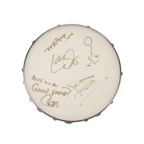 554. Noel Gallagher, Liam Gallagher, Gem Archer, Andy Bell, and Alan White-Autographed Tambourine ### OASIS