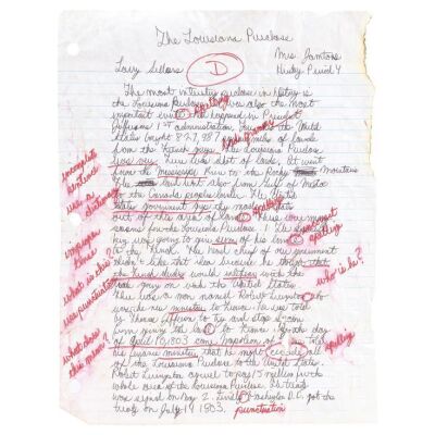 Lot #54 - Larry Sellers' (Jesse Flanagan) Screen-Matched Handwritten Homework ### BIG LEBOWSKI, THE (1998)