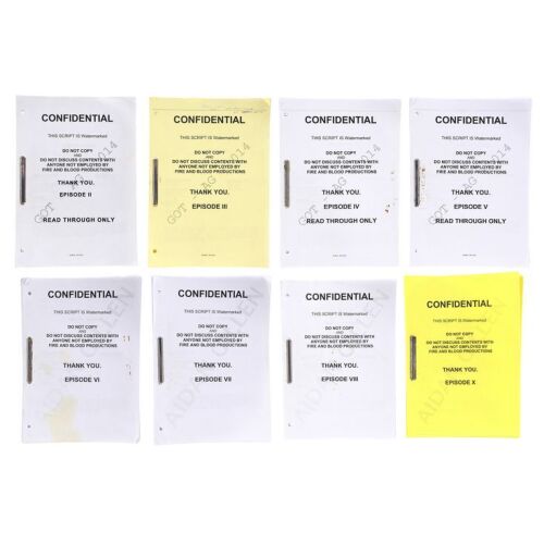 Lot #155 - Set of Aidan Gillen's Eight Personal Season 1 Scripts ### GAME OF THRONES (TV SERIES, 2011-2019)