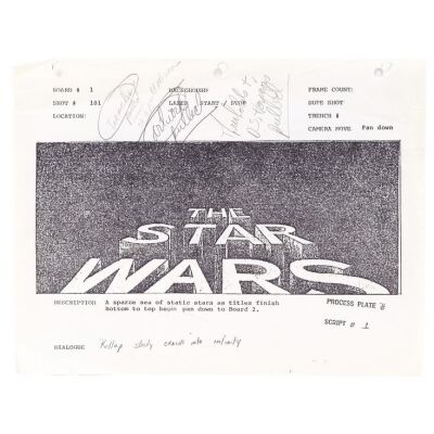Lot #1286 - Annotated Opening Crawl Storyboard Copy ### STAR WARS: A NEW HOPE (1977)
